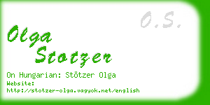 olga stotzer business card